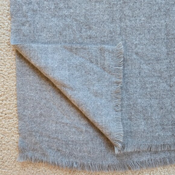Woven Wool Scarf Grey